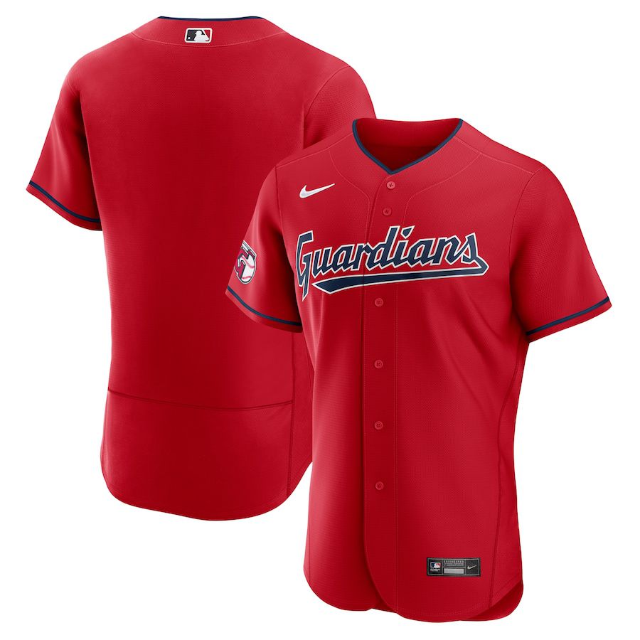 Men Cleveland Guardians Nike Red Alternate Authentic Team MLB Jersey